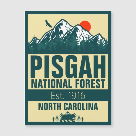 Pisgah National Forest North Carolina - Retro (Voorkant)