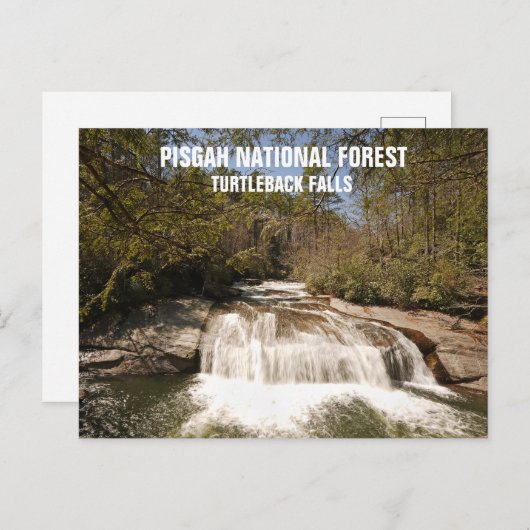 Pisgah National Forest Waterval in de Amerikaanse  Briefkaart (Voorkant / Achterkant)