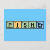 Pisher gemaakt van elementen briefkaart (Voorkant)