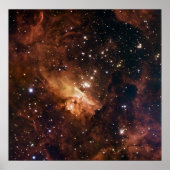 Pismis 24 bruine sterren NASA Poster (Voorkant)