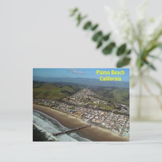 Pismo Beach, California Aerial Uitzicht Briefkaart (Staand voorkant)