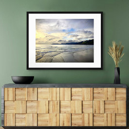 Pismo Beach California Dramatic Bold Sunset Foto Poster