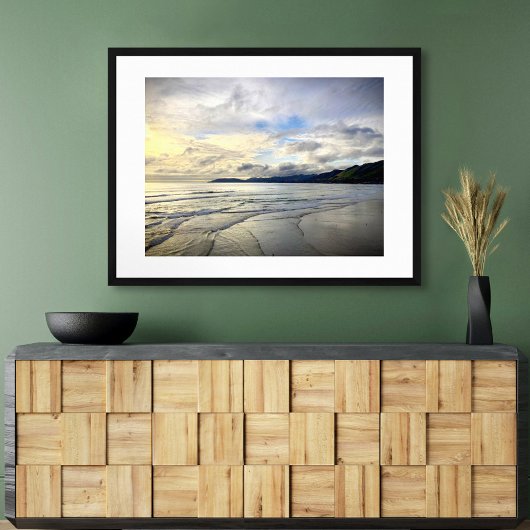 Pismo Beach California Dramatic Bold Sunset Foto Poster