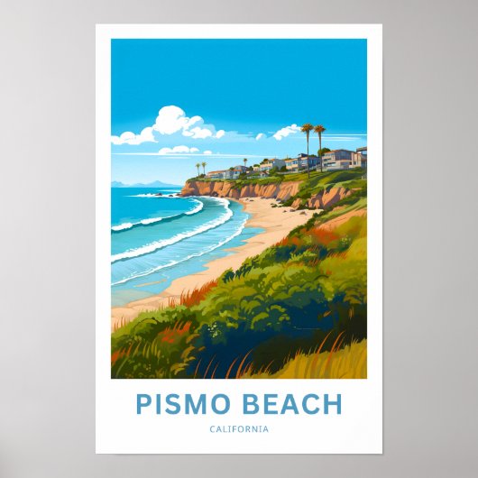 Pismo Beach California Reisprint Poster (Voorkant)