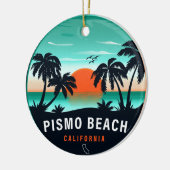 Pismo Beach California Retro Sunset Souvenirs 80s Keramisch Ornament (Links)