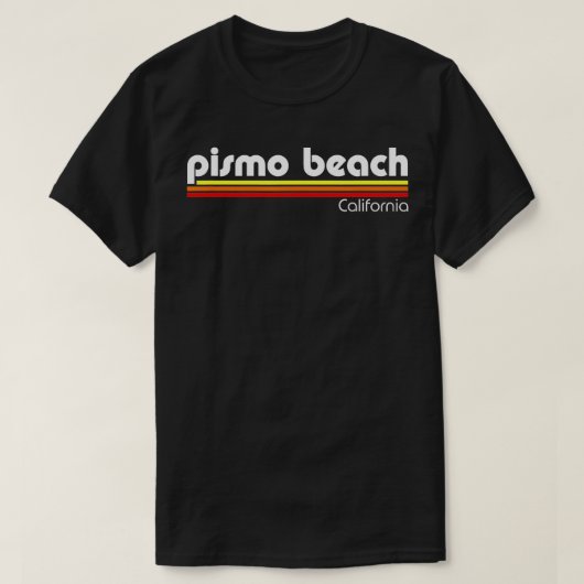 Pismo Beach California Retro T-shirt (Design voorkant)