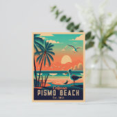 Pismo Beach California Sunset Souvenirs jaren 1960 Briefkaart (Staand voorkant)