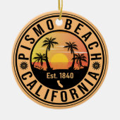 Pismo Beach California Sunset Vacation Souvenir Keramisch Ornament (Voorkant)