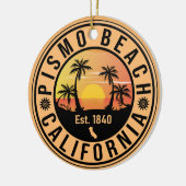 Pismo Beach California Sunset Vacation Souvenir Keramisch Ornament (Links)