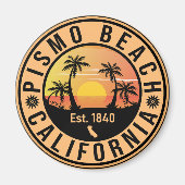 Pismo Beach California Sunset Vacation Souvenir Magneet (Voorkant)