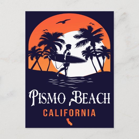 Pismo Beach California Sunset Vacation Souvenirs Briefkaart (Voorkant)