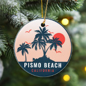 Pismo Beach California Sunset Vacation Souvenirs M Keramisch Ornament