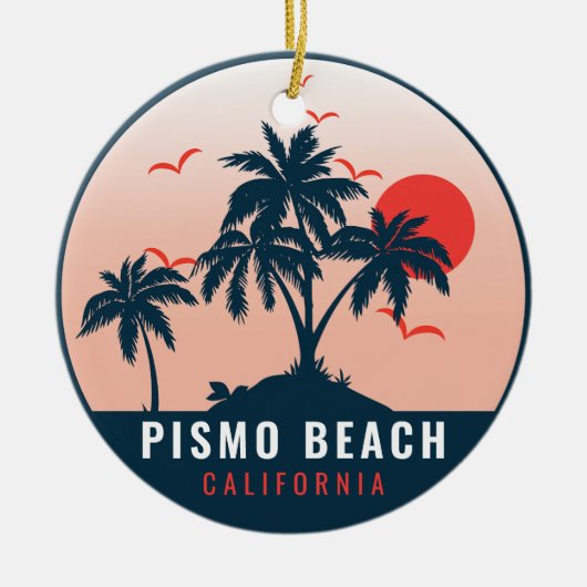 Pismo Beach California Sunset Vacation Souvenirs M Keramisch Ornament (Voorkant)