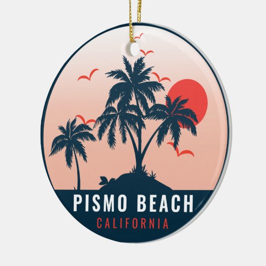 Pismo Beach California Sunset Vacation Souvenirs M Keramisch Ornament (Links)