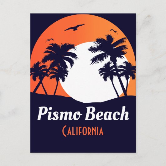 Pismo Beach California Sunset Vacation Souvenirs P Briefkaart (Voorkant)