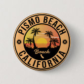 Pismo Beach California Sunset Vacation Souvenirs Ronde Button 5,7 Cm (Voorkant)