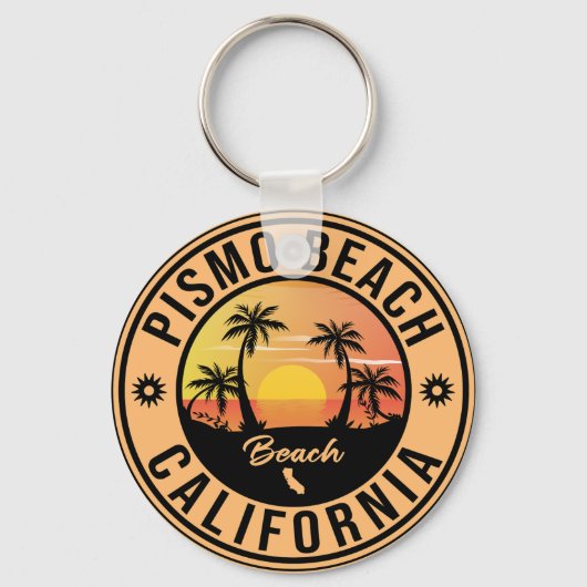 Pismo Beach California Sunset Vacation Souvenirs Sleutelhanger (Voorkant)