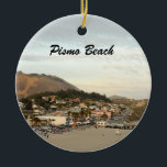 Pismo Beach California Travel Photo Keramisch Ornament<br><div class="desc">Reisfotografie kerstversiering met een prachtige foto van de pier in Pismo Beach,  Californië. Deze foto show het prachtige oceaanlandschap van deze vreemde stad.</div>