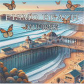 Pismo Beach Californië 3 inch Vinyl Sticker (Voorkant)