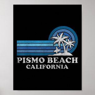 Pismo Beach Californië Familie Zomer Vakantie Vint Poster