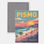Pismo Beach, Californië Magneet (Voorkant / Achterkant)