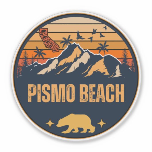 Pismo Beach, Californië Sticker (Voorkant)