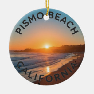Pismo Beach, Californië Zonsopgang Gouden Uur Keramisch Ornament