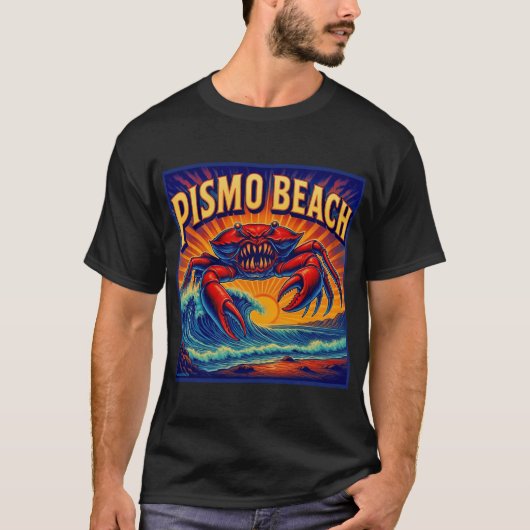 PISMO BEACH CRAB MONSTER T-SHIRT. T-SHIRT (Voorkant)