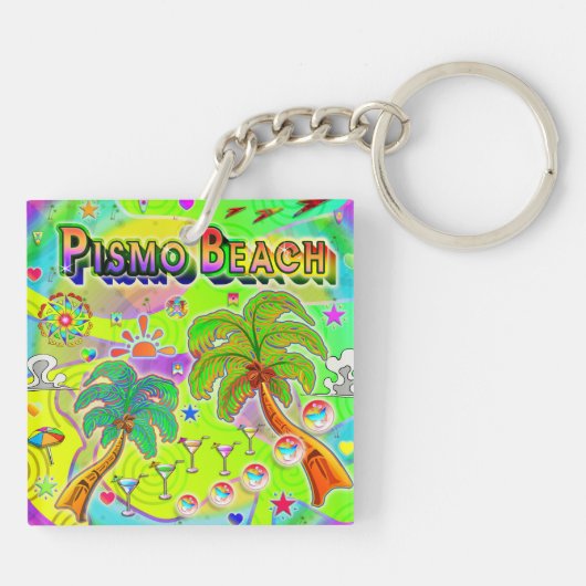 Pismo Beach Mind Focus Keychain (Achterkant)
