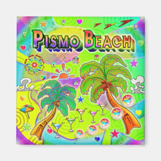 Pismo Beach Mind Focus Magnet (Voorkant)