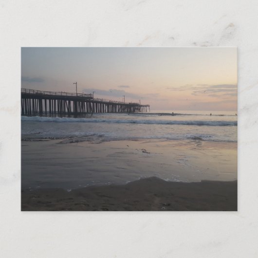 Pismo Beach Pier bij zonsondergang Briefkaart (Voorkant)