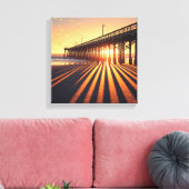 Pismo Beach Pier Californië Canvas Afdruk (Insitu (Woonkamer))