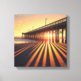 Pismo Beach Pier Californië Canvas Afdruk