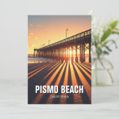 Pismo Beach Pier Californië Feestdagenkaart (Staand voorkant)