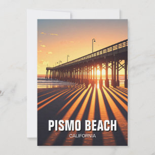 Pismo Beach Pier Californië Feestdagenkaart