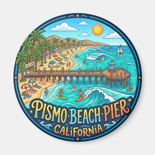 Pismo Beach Pier VS Magneet (Voorkant)