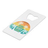 Pismo Beach Retro Creditkaart Flessenopener (Voorkant Gekanteld)