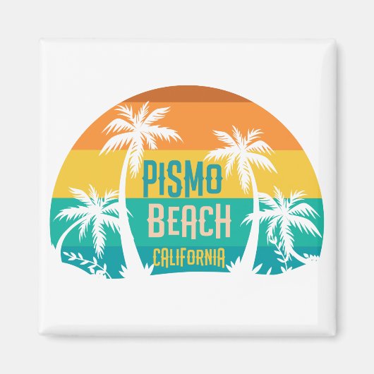 Pismo Beach Retro Magneet (Voorkant)
