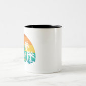 Pismo Beach Retro Tweekleurige Koffiemok (Center)