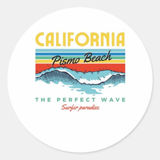 Pismo Beach Ronde Sticker (Voorkant)