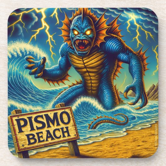 PISMO BEACH TERROR AHTERS (6). BIER ONDERZETTER (Voorkant)