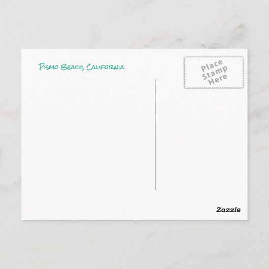 Pismo Beach Travel Briefkaart (Achterkant)