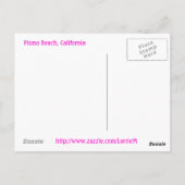 Pismo Beach Travel Briefkaart (Achterkant)