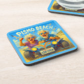 Pismo Beach - vreugde bij vol gas. Bier Onderzetter (Linkerzijde)