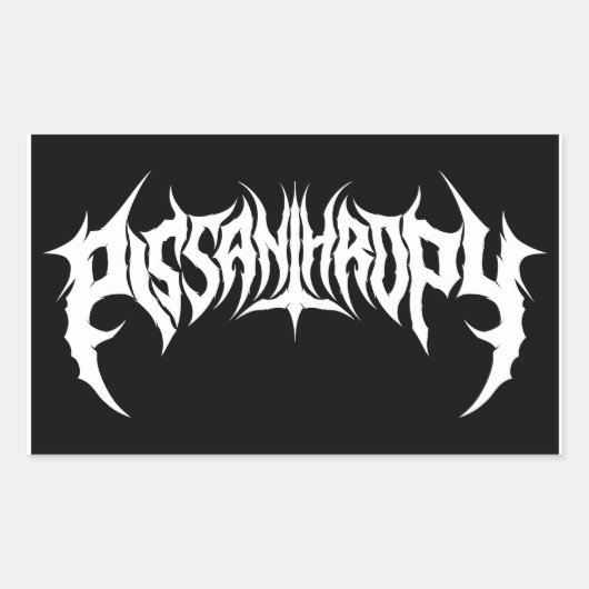 Pissanthropy Death Metal Fake Band Sticker (Voorkant)