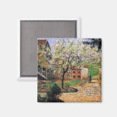 Pissaro: Bloeiende pruimenboom van Camille Pissaro Magneet (Voorkant / Achterkant)
