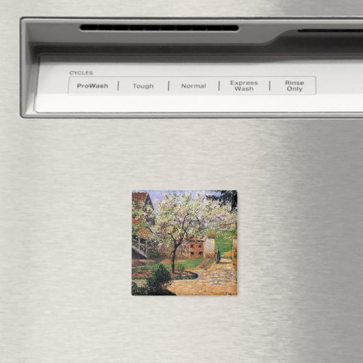 Pissaro: Bloeiende pruimenboom van Camille Pissaro Magneet (Insitu (Vaatwasser))