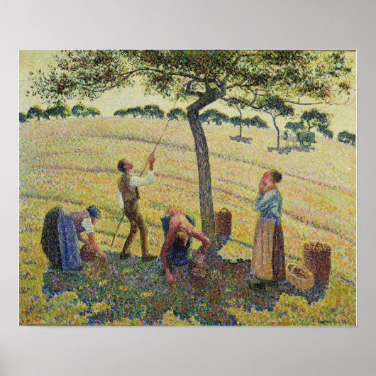 Pissarro - Appelplukkers Eragny 1888 Poster (Voorkant)