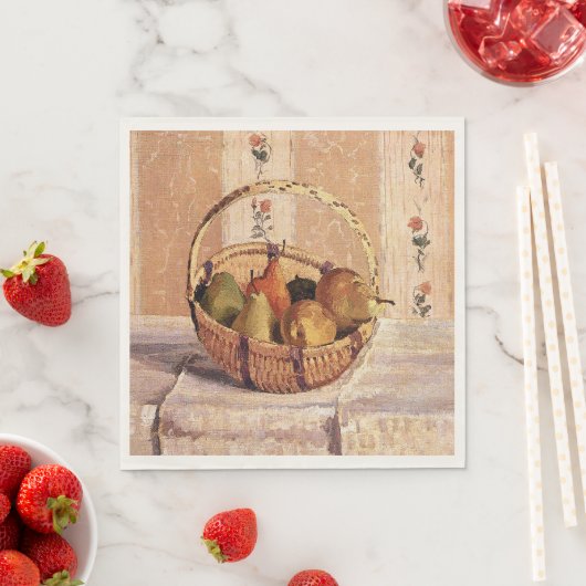 Pissarro - Appels en peren in een ronde mand, Servet (Insitu)