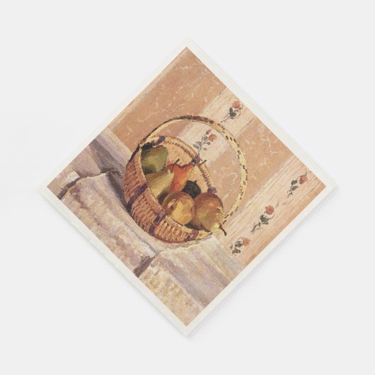 Pissarro - Appels en peren in een ronde mand, Servet (Hoek)